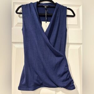 41 Hawthorn Navy Sleeveless Wrap Tank Top